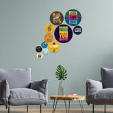 Designer Wooden Wall Hanger for Home Decoration | Office | Gift | Wall Decor Hanging Items | Wall Art | Living Room | Bedroom | Wood Decorative Items (WPS_111N), Pack of 11 Pieces - Decor Mantra